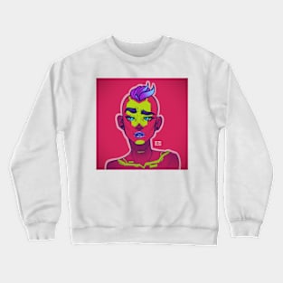 Magenta CyberGirl Crewneck Sweatshirt